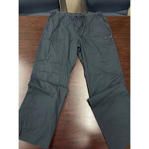 Cherokee Pewter Colored Mid Rise Straight Leg Scrub Pants Size Medium